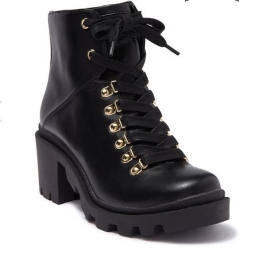 Steve Madden Rebellious Black Combat Boots